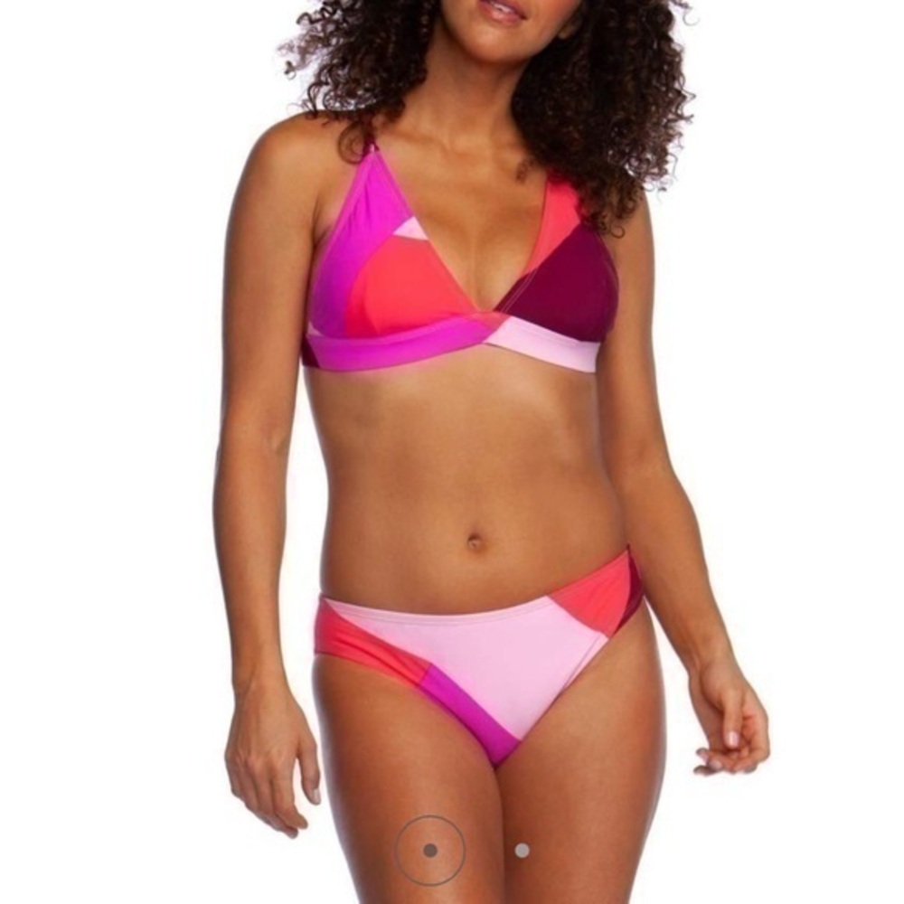 La Blanca Colorblocked Cross-Back Bikini